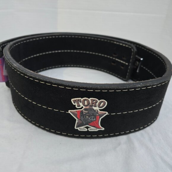 XL Titan Toro Suede Lever Powerlifting Weight Belt 4" High 3/8" Depth EUC - Picture 14 of 15